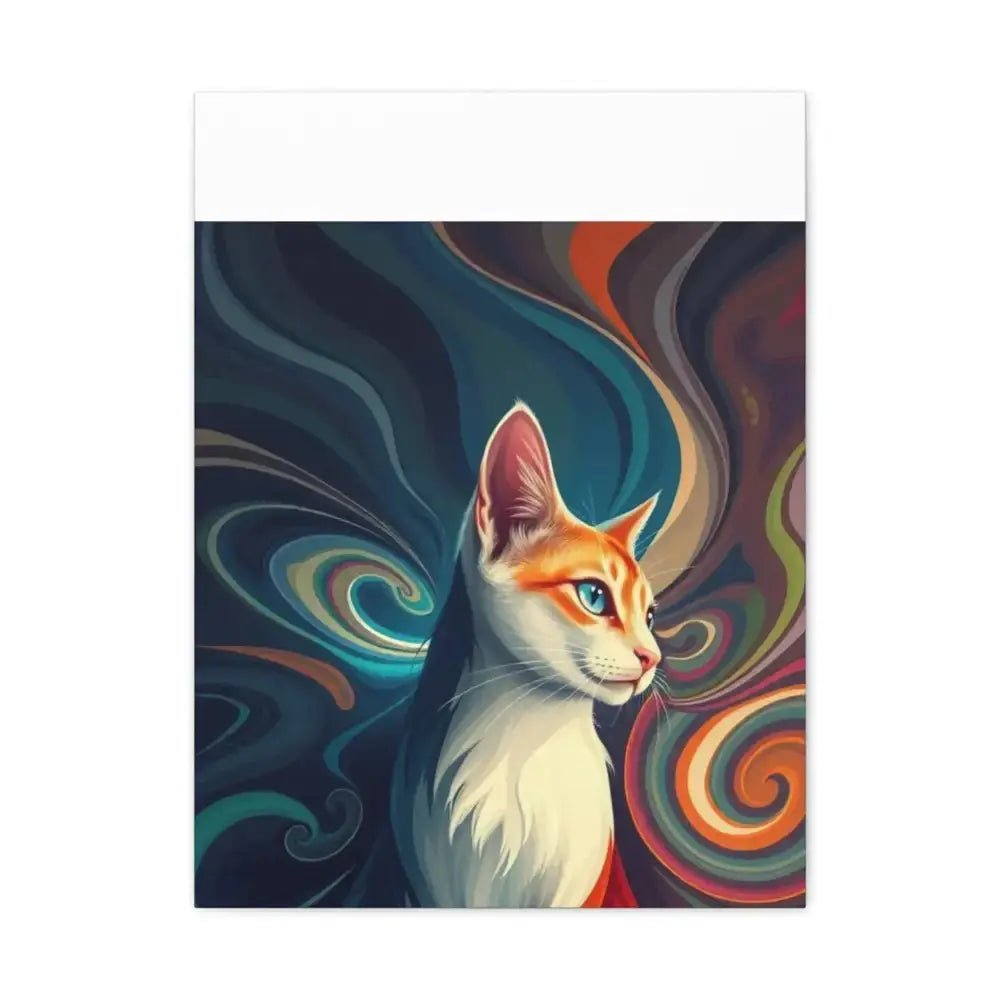 Vibrant Cat Canvas Art - Eye - catching Home Décor for Cat Lovers - FloofChonk