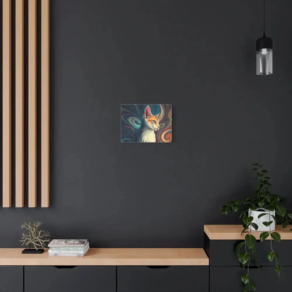 Vibrant Cat Canvas Art - Eye - catching Home Décor for Cat Lovers - FloofChonk