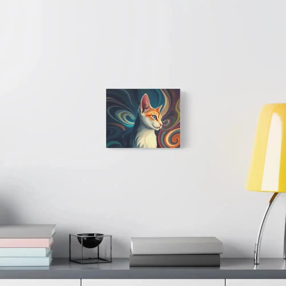 Vibrant Cat Canvas Art - Eye - catching Home Décor for Cat Lovers - FloofChonk