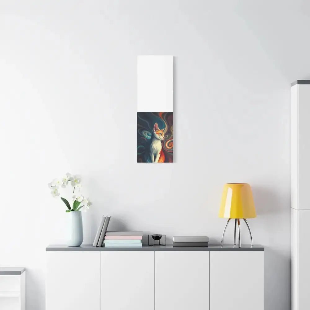 Vibrant Cat Canvas Art - Eye - catching Home Décor for Cat Lovers - FloofChonk