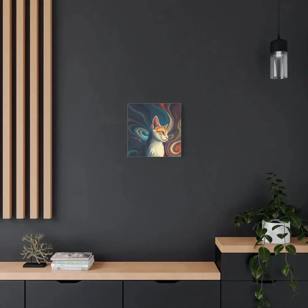 Vibrant Cat Canvas Art - Eye - catching Home Décor for Cat Lovers - FloofChonk
