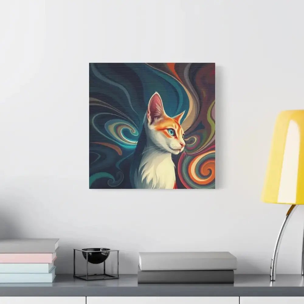 Vibrant Cat Canvas Art - Eye - catching Home Décor for Cat Lovers - FloofChonk