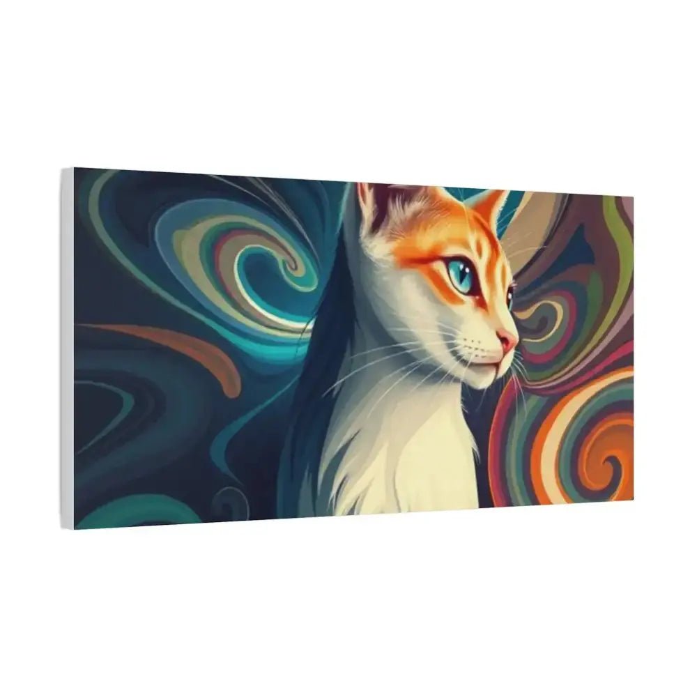 Vibrant Cat Canvas Art - Eye - catching Home Décor for Cat Lovers - FloofChonk