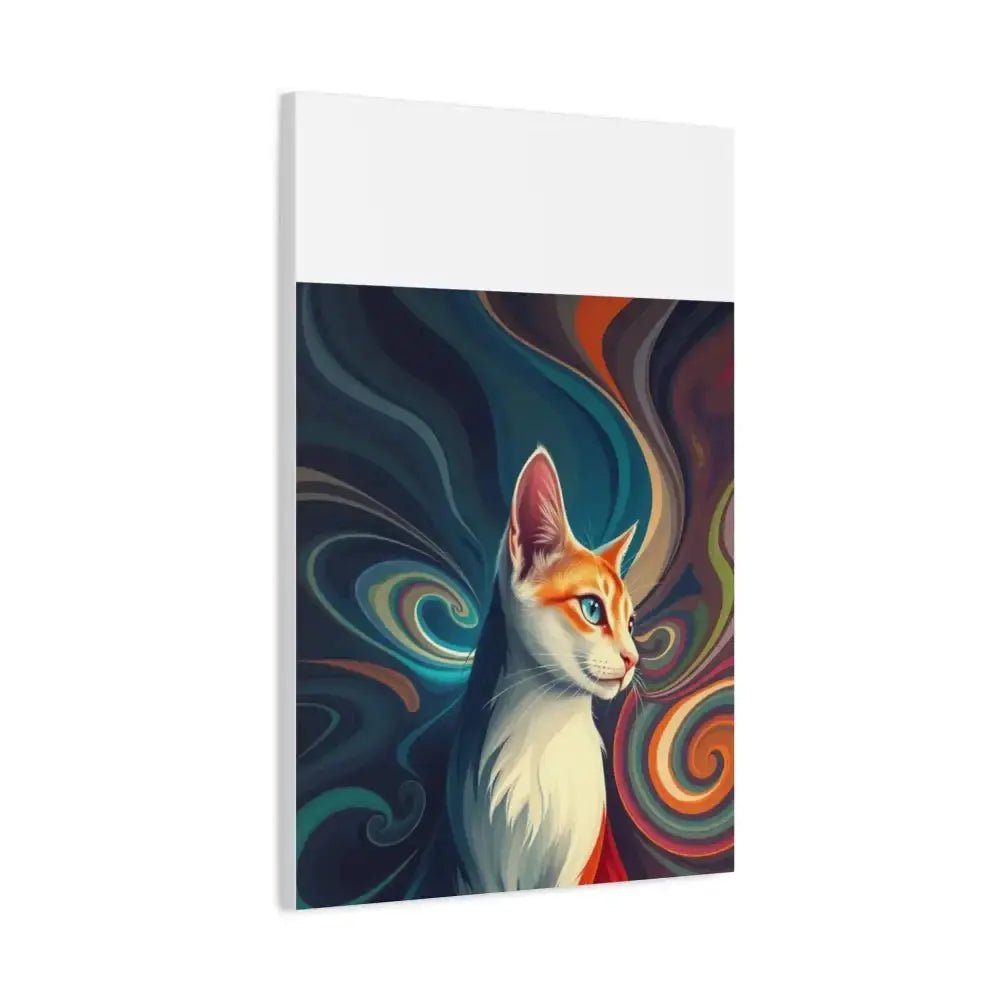 Vibrant Cat Canvas Art - Eye - catching Home Décor for Cat Lovers - FloofChonk