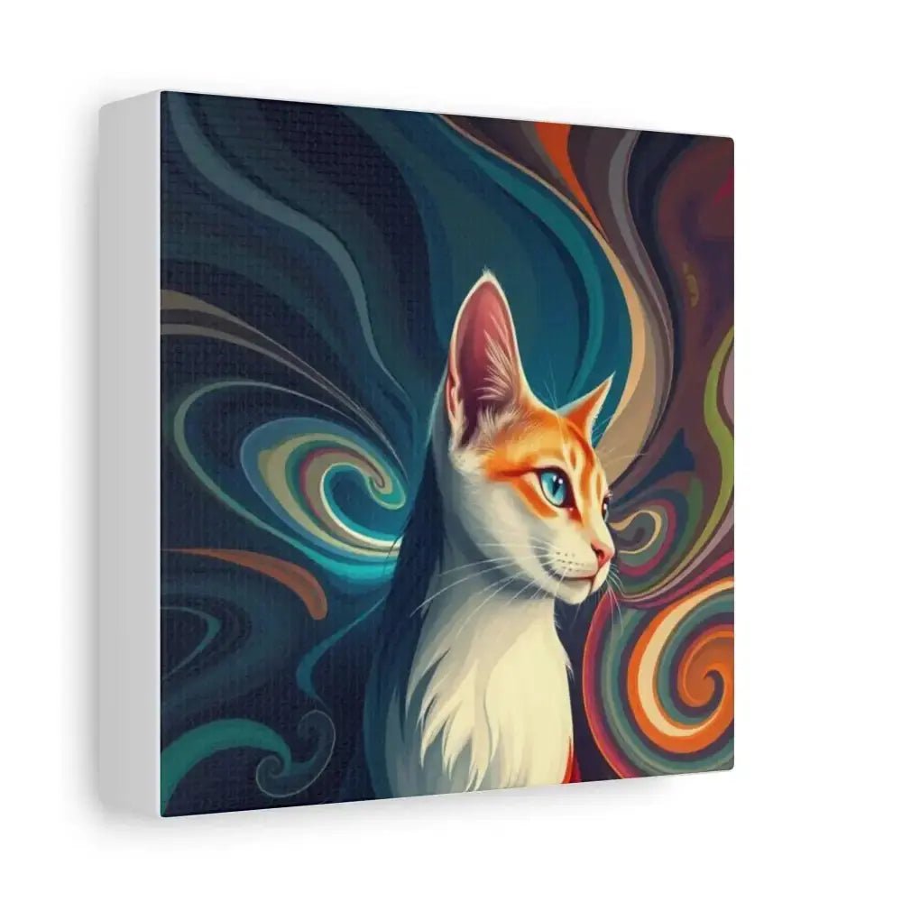 Vibrant Cat Canvas Art - Eye - catching Home Décor for Cat Lovers - FloofChonk