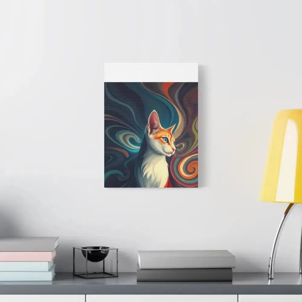 Vibrant Cat Canvas Art - Eye - catching Home Décor for Cat Lovers - FloofChonk