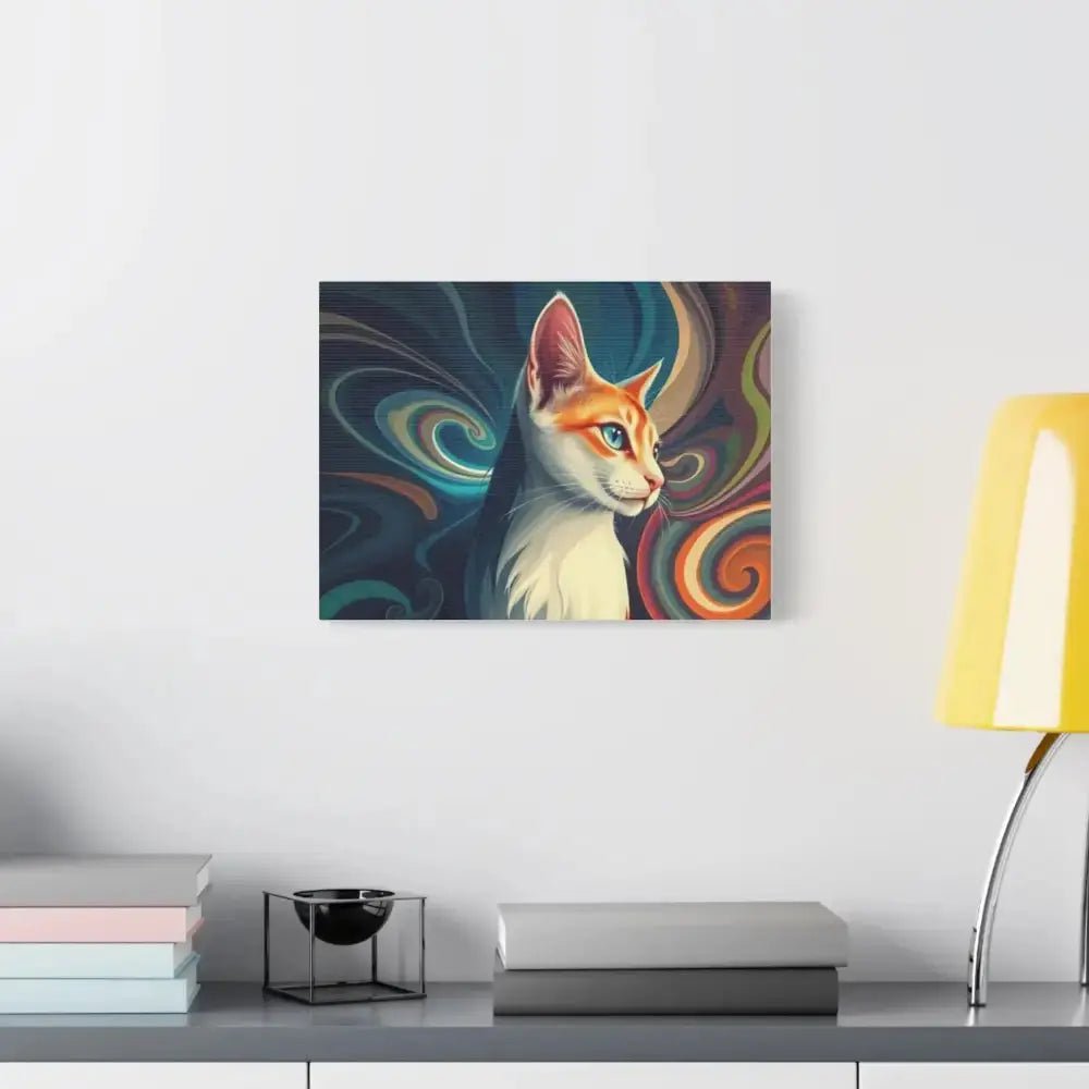 Vibrant Cat Canvas Art - Eye - catching Home Décor for Cat Lovers - FloofChonk