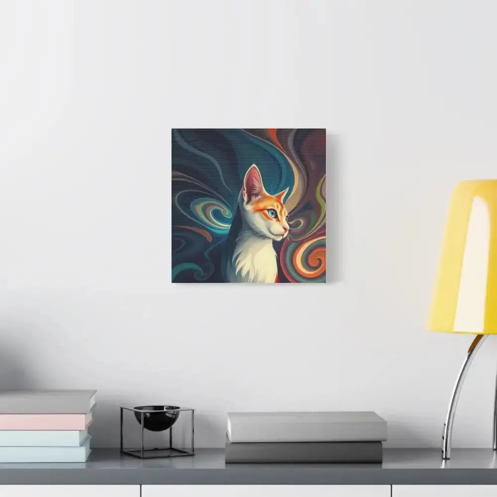 Vibrant Cat Canvas Art - Eye - catching Home Décor for Cat Lovers - FloofChonk