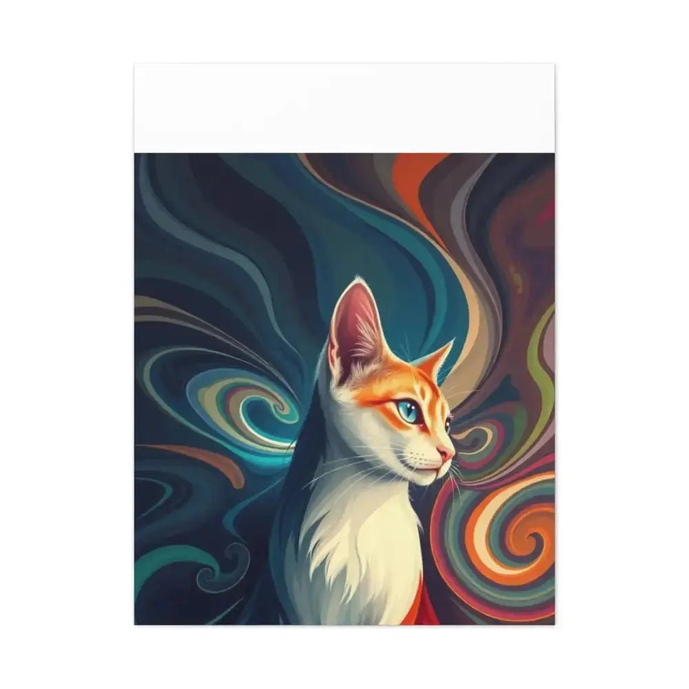 Vibrant Cat Canvas Art - Eye - catching Home Décor for Cat Lovers - FloofChonk
