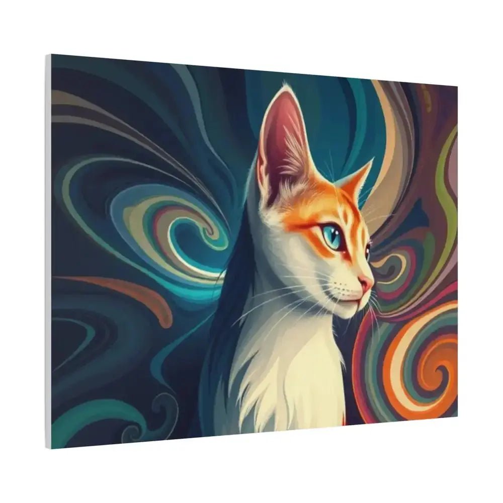 Vibrant Cat Canvas Art - Eye - catching Home Décor for Cat Lovers - FloofChonk