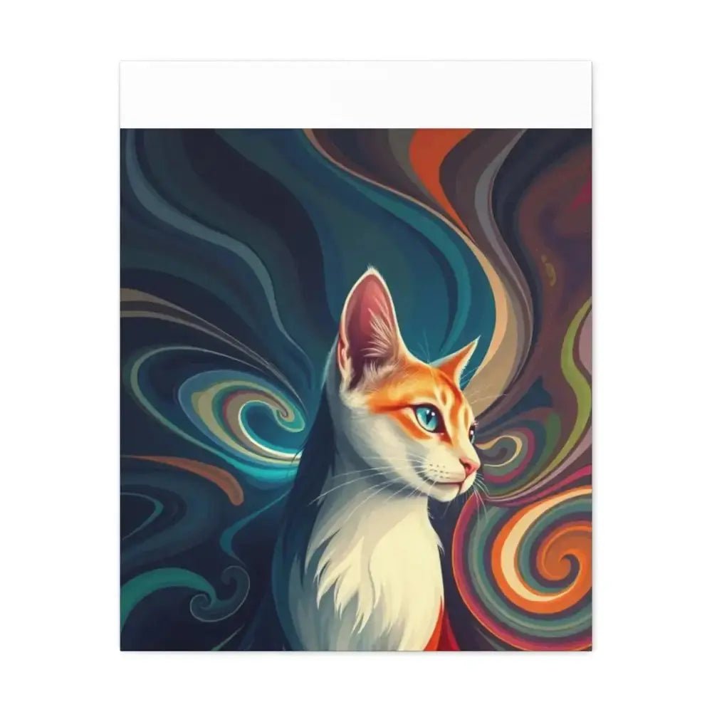 Vibrant Cat Canvas Art - Eye - catching Home Décor for Cat Lovers - FloofChonk