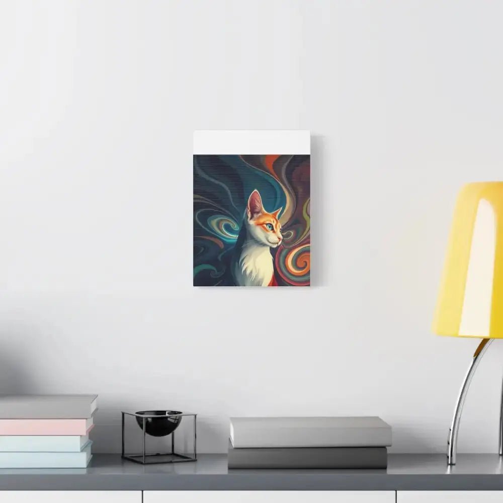 Vibrant Cat Canvas Art - Eye - catching Home Décor for Cat Lovers - FloofChonk