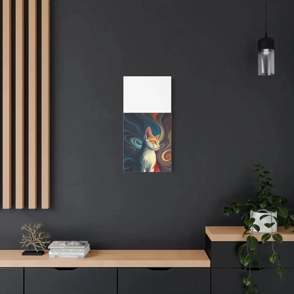 Vibrant Cat Canvas Art - Eye - catching Home Décor for Cat Lovers - FloofChonk