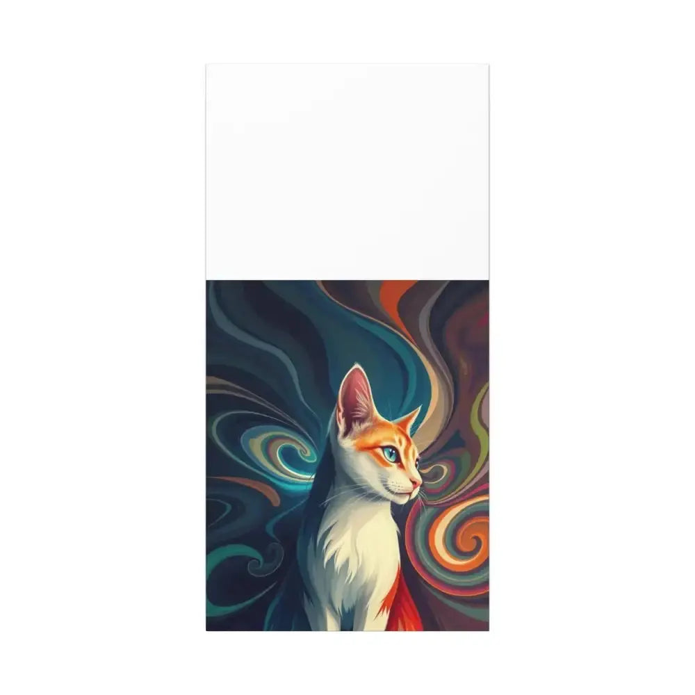 Vibrant Cat Canvas Art - Eye - catching Home Décor for Cat Lovers - FloofChonk