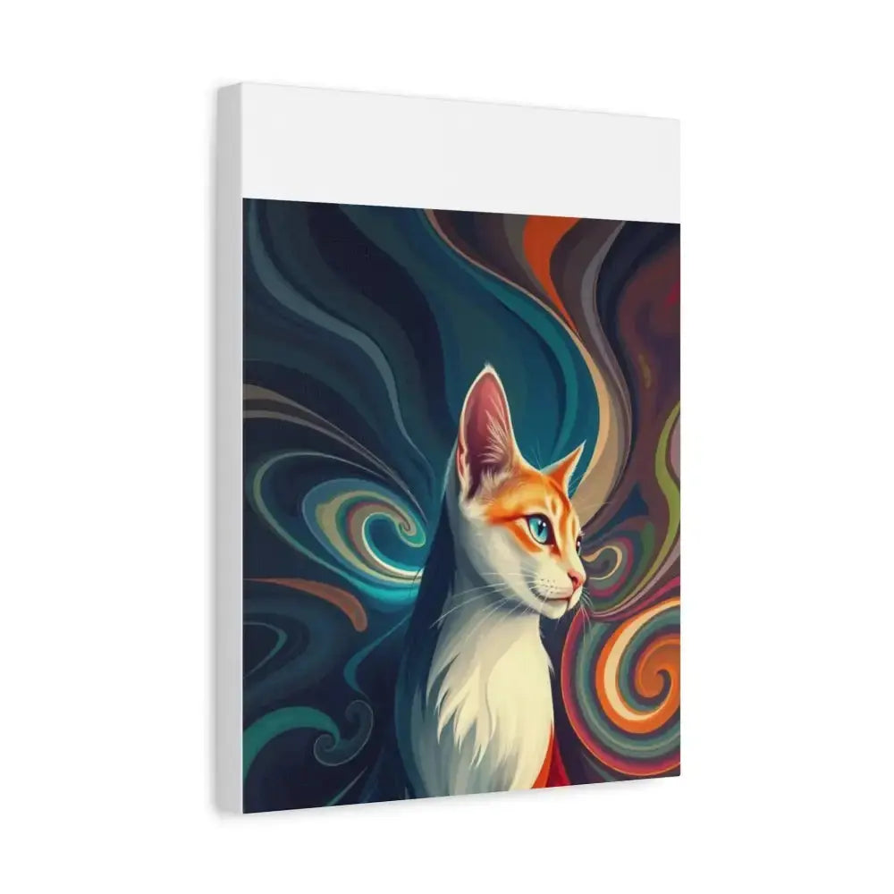 Vibrant Cat Canvas Art - Eye - catching Home Décor for Cat Lovers - FloofChonk