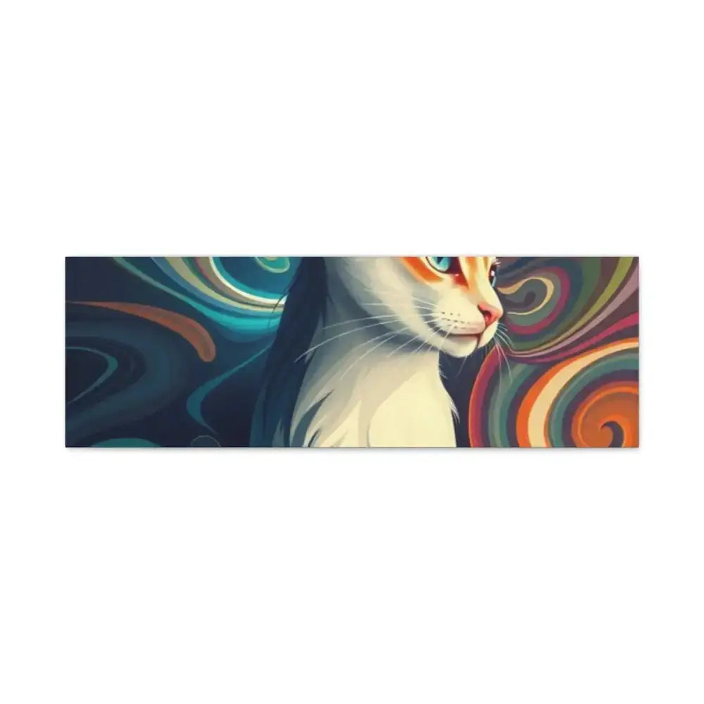 Vibrant Cat Canvas Art - Eye - catching Home Décor for Cat Lovers - FloofChonk
