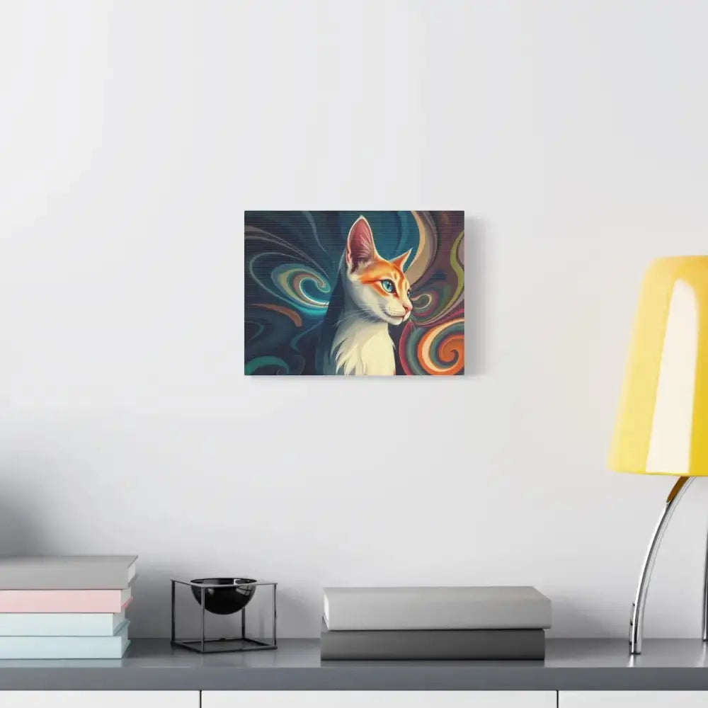 Vibrant Cat Canvas Art - Eye - catching Home Décor for Cat Lovers - FloofChonk