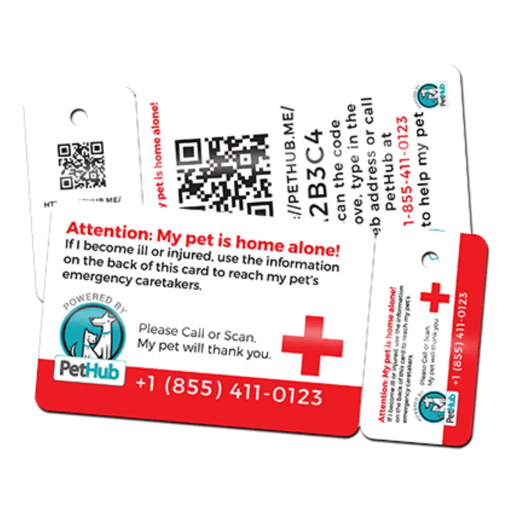 PetHub QR Pet ID Wallet & Keychain Card – Emergency Backup for Your Pet PetHub