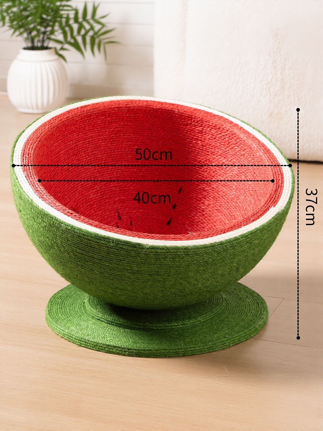 Watermelon Shaped Cat Scratching Post Nest - FloofChonk
