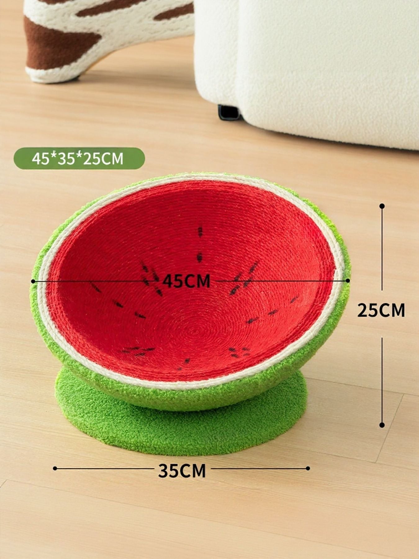 Watermelon Shaped Cat Scratching Post Nest - FloofChonk