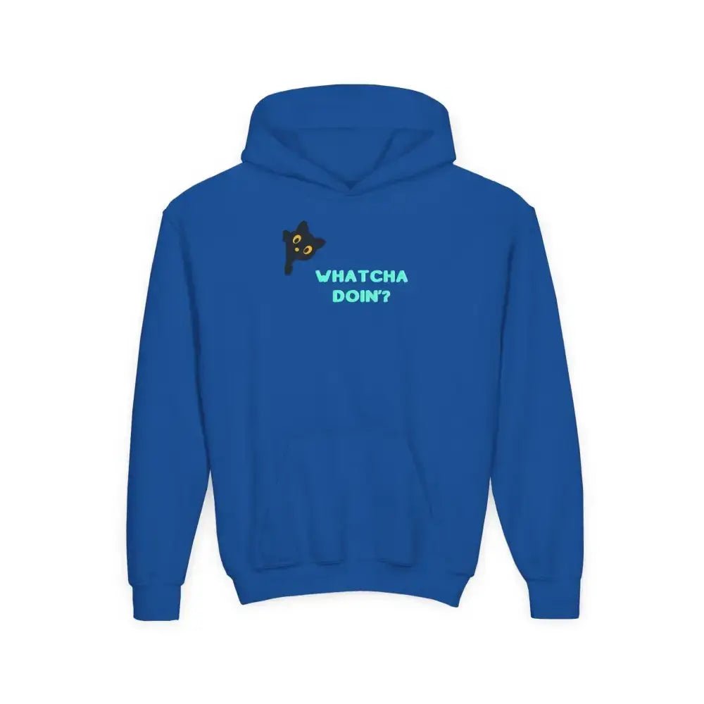 Whatcha Doin? Youth Hoodie - Fun & Comfy Sweatshirt for Kids - FloofChonk