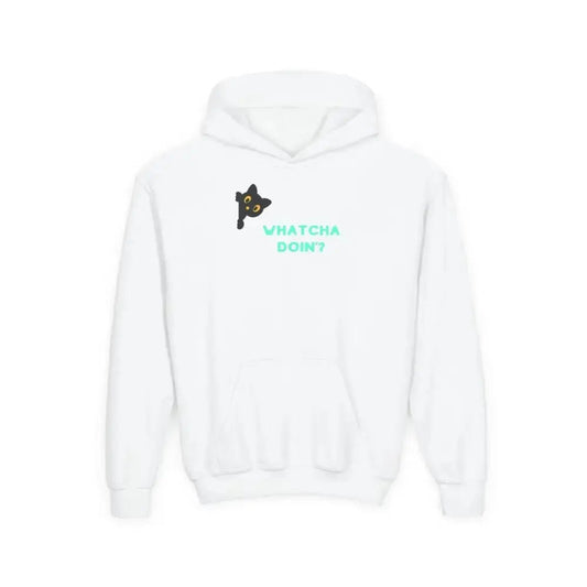 Whatcha Doin? Youth Hoodie - Fun & Comfy Sweatshirt for Kids - FloofChonk