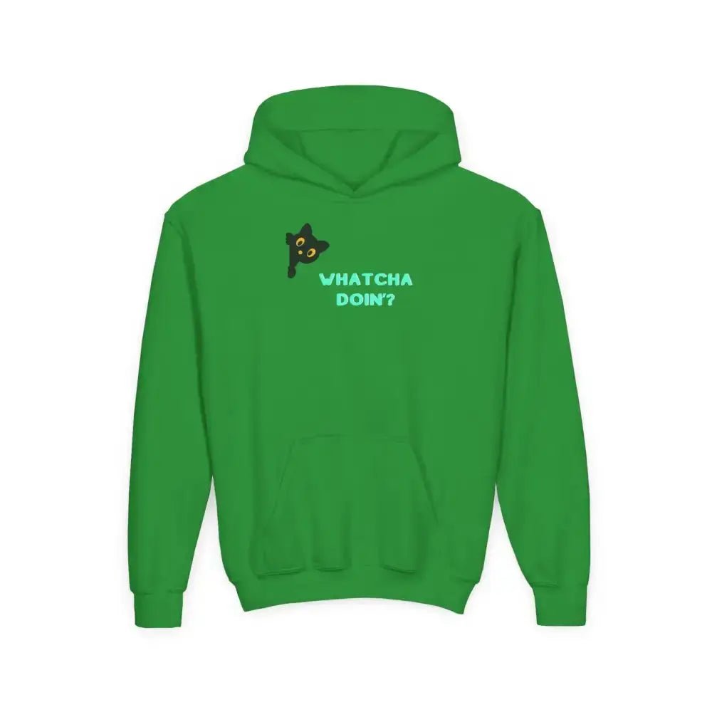Whatcha Doin? Youth Hoodie - Fun & Comfy Sweatshirt for Kids - FloofChonk