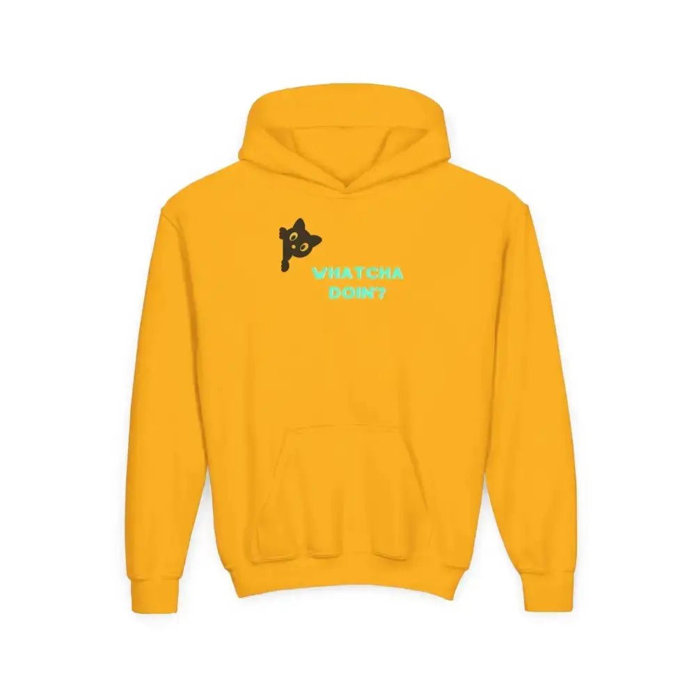 Whatcha Doin? Youth Hoodie - Fun & Comfy Sweatshirt for Kids - FloofChonk