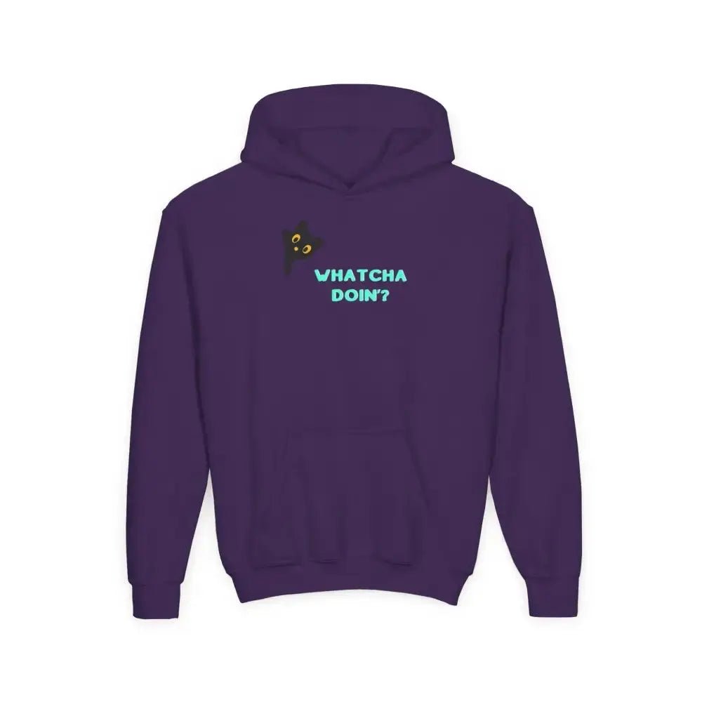 Whatcha Doin? Youth Hoodie - Fun & Comfy Sweatshirt for Kids - FloofChonk