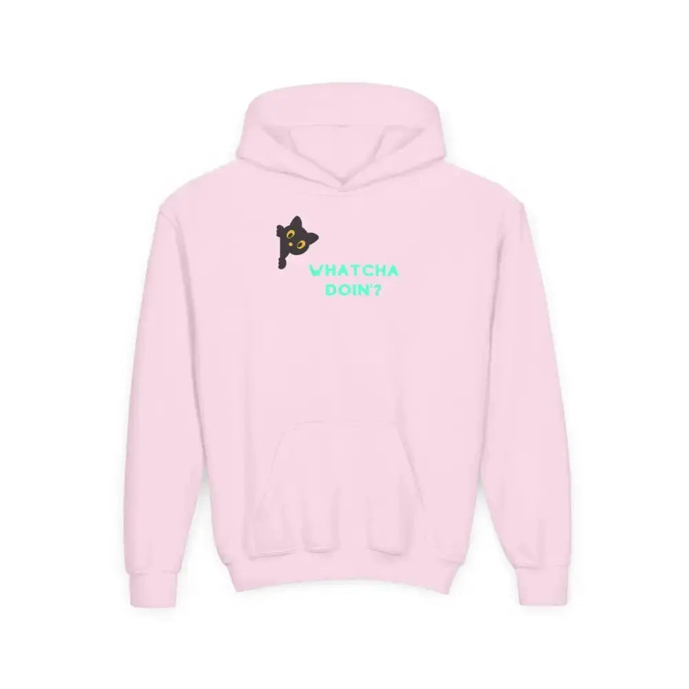 Whatcha Doin? Youth Hoodie - Fun & Comfy Sweatshirt for Kids - FloofChonk