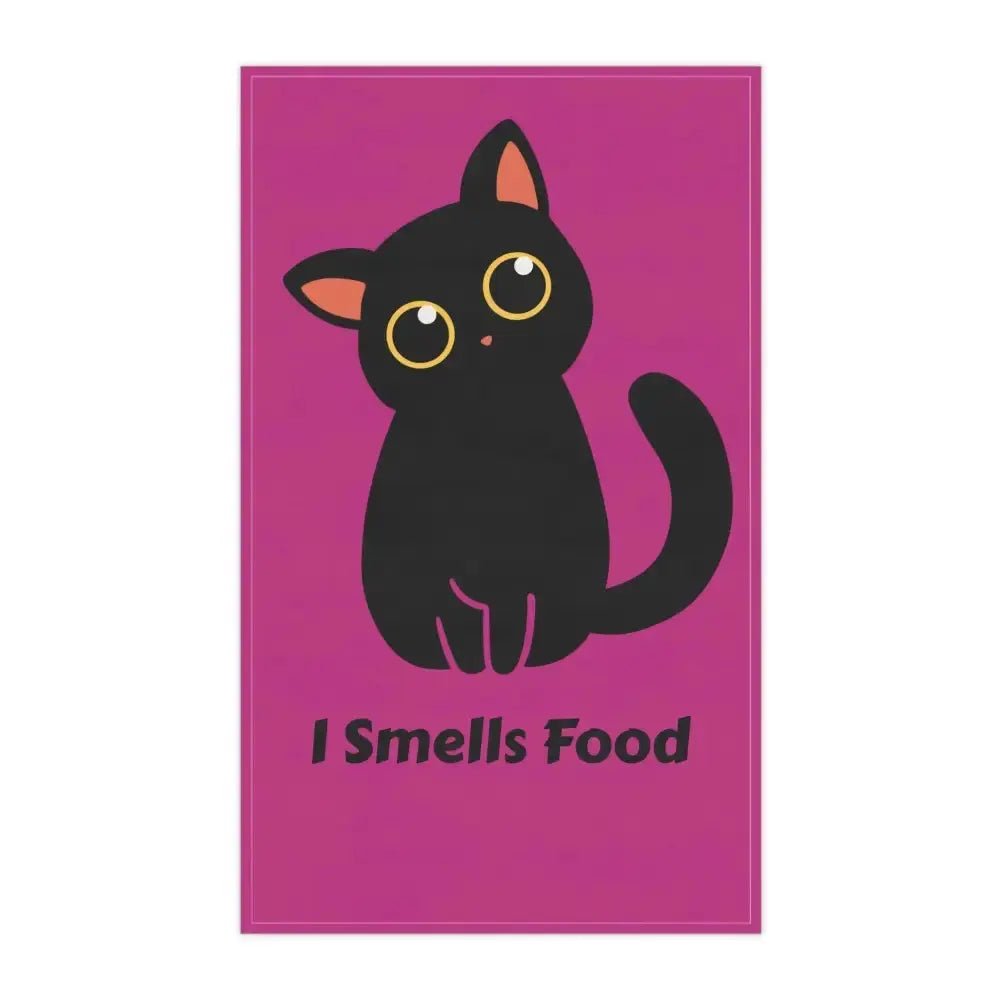 Whimsical Cat Tea Towels - 'I Smells Food' Cotton Kitchen Decor - FloofChonk