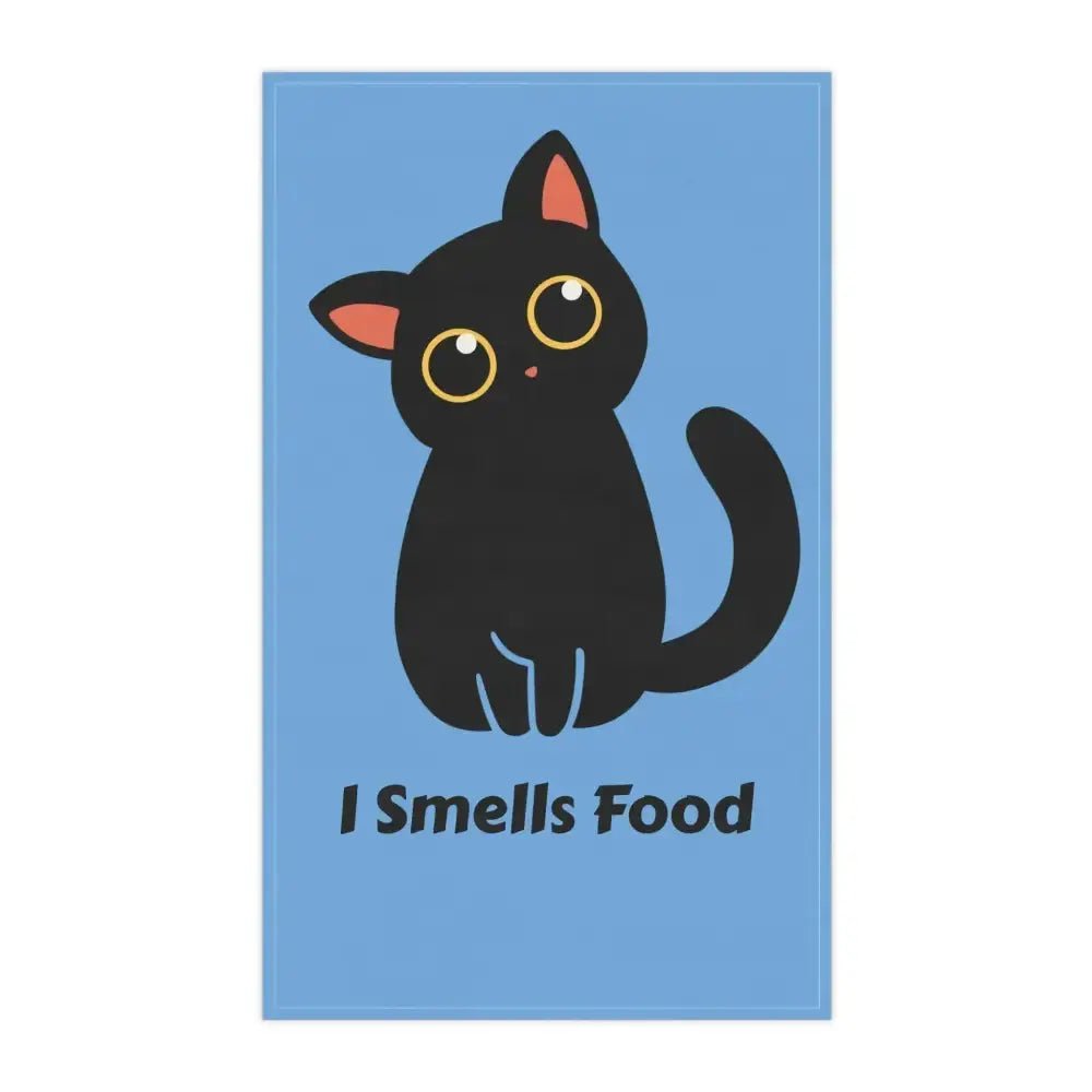 Whimsical Cat Themed Kitchen Towels - 'I Smells Food' Cotton Kitchen Decor - FloofChonk