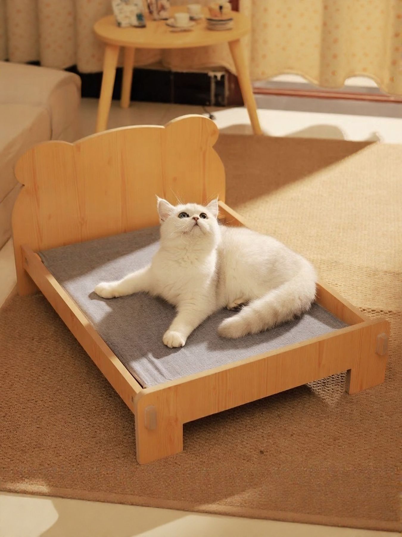 Wooden Pet Bed - FloofChonk