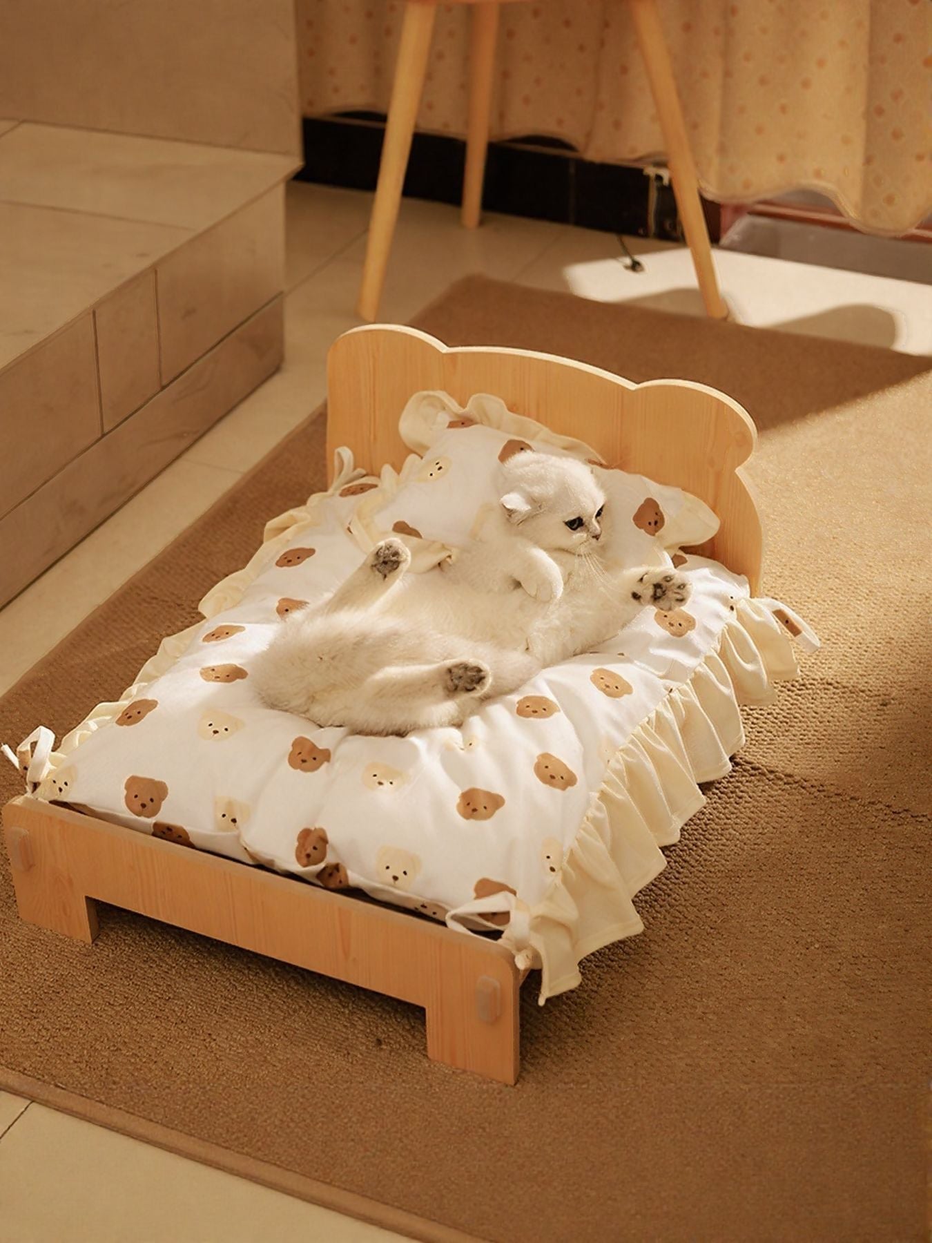 Wooden Pet Bed - FloofChonk