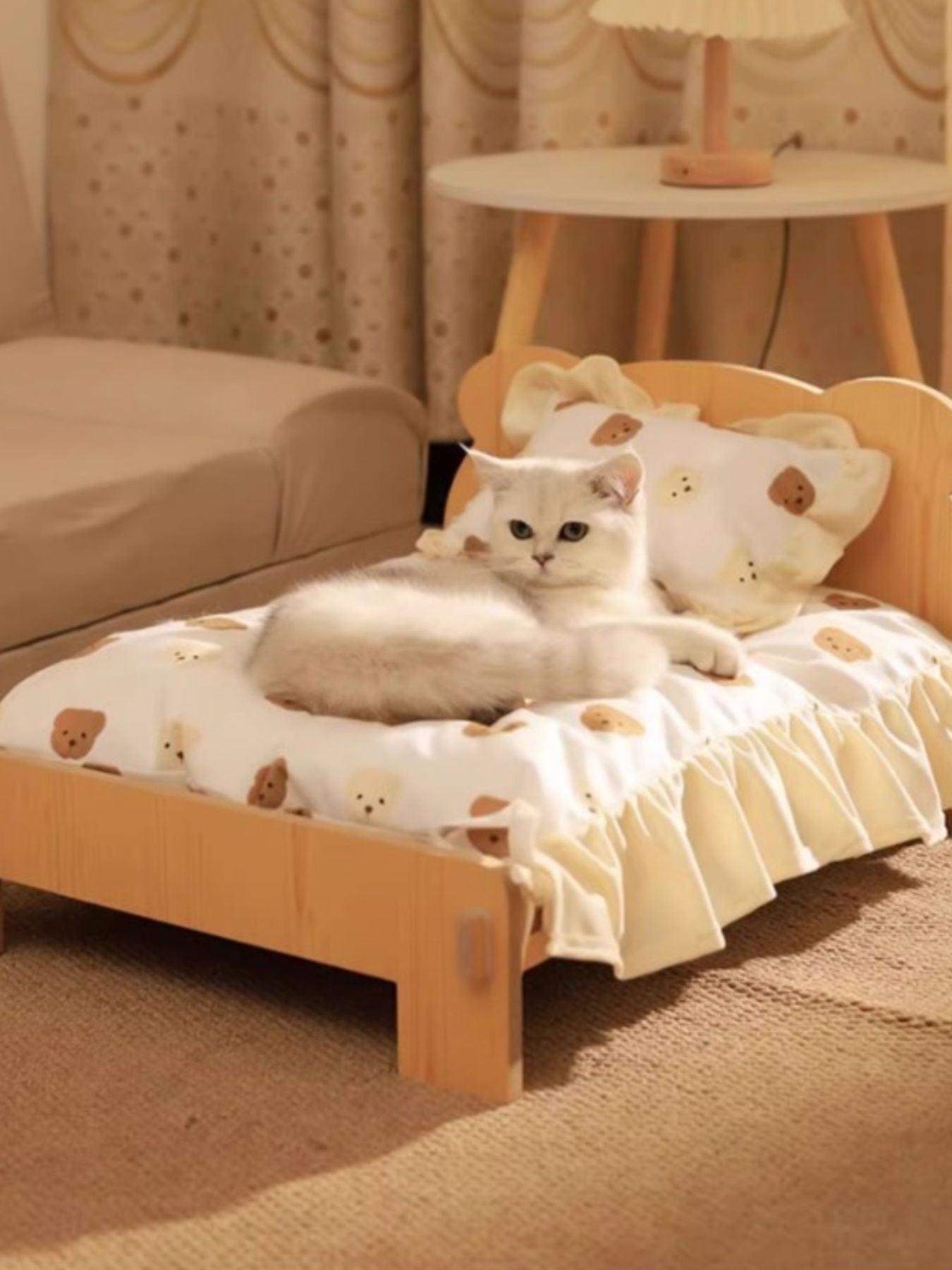 Wooden Pet Bed - FloofChonk
