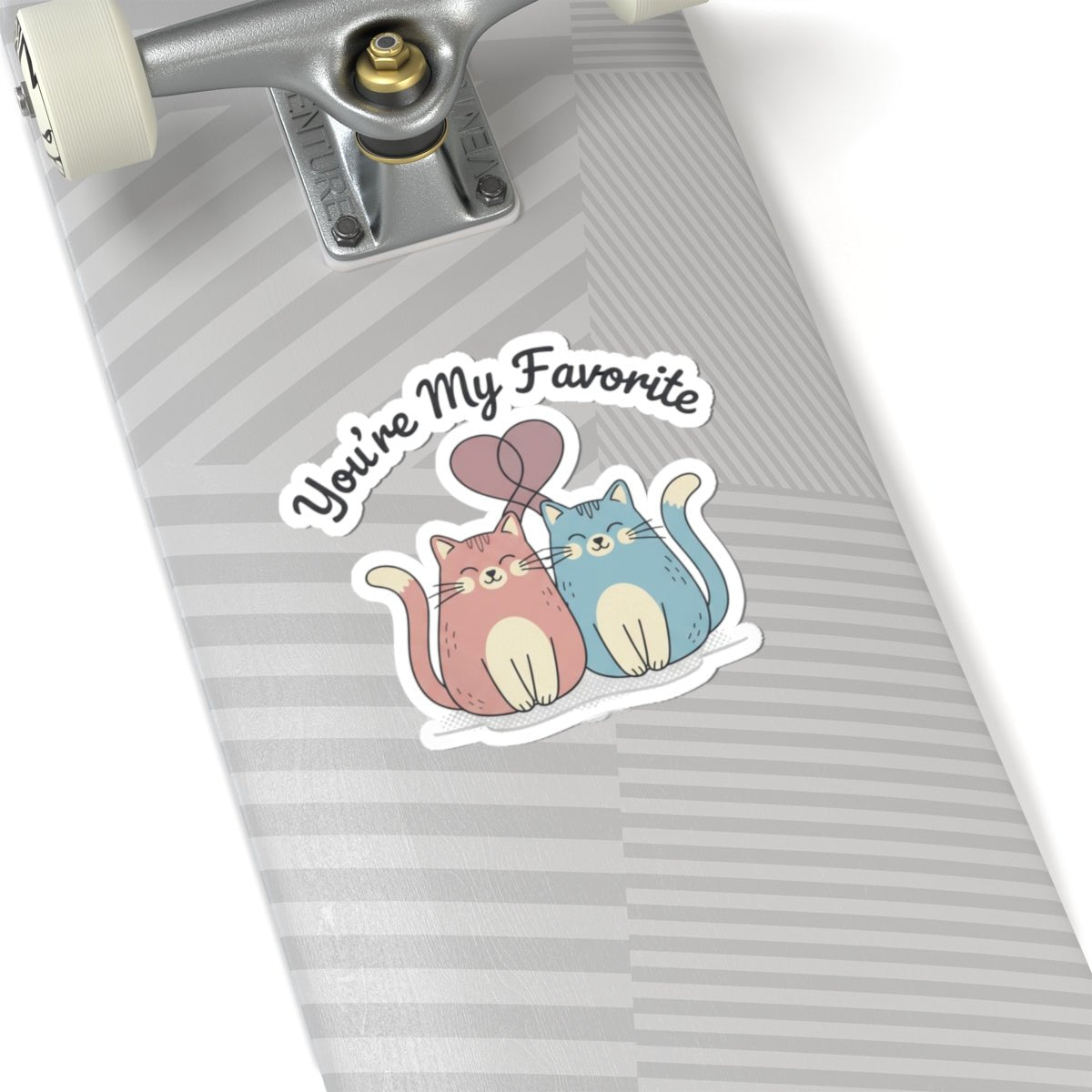 You’re My Favorite Cat Kiss - Cut Stickers | Micro - Romance, Galentine’s - FloofChonk