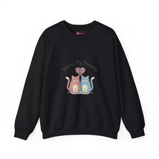 You’re My Favorite cats sweatshirt | Micro - Romance, Galentine’s pastel self - love - FloofChonk