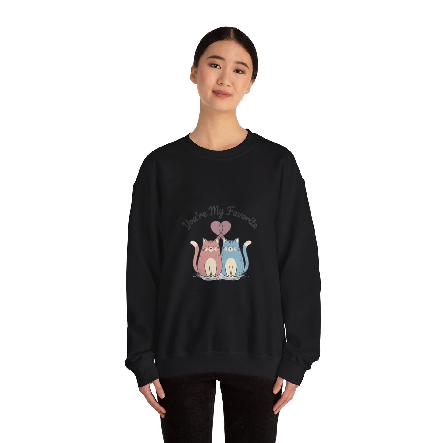 You’re My Favorite cats sweatshirt | Micro - Romance, Galentine’s pastel self - love - FloofChonk