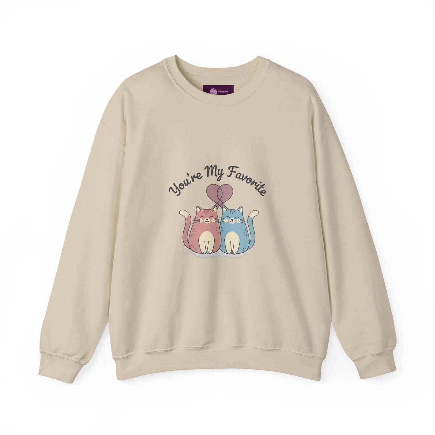 You’re My Favorite cats sweatshirt | Micro - Romance, Galentine’s pastel self - love - FloofChonk