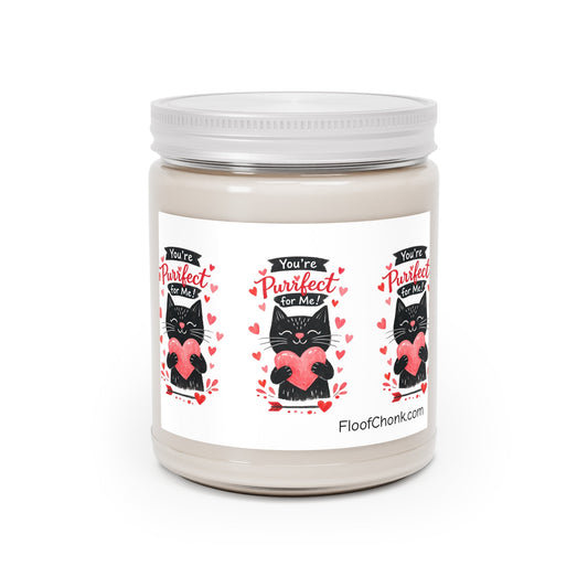 You're Purrfect For Me Soy Candle — 9oz Scented Jar (White Lid) - FloofChonk